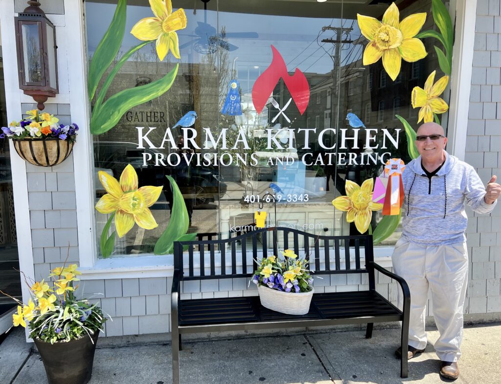 Photo of Karma Kitchen receiving its award.